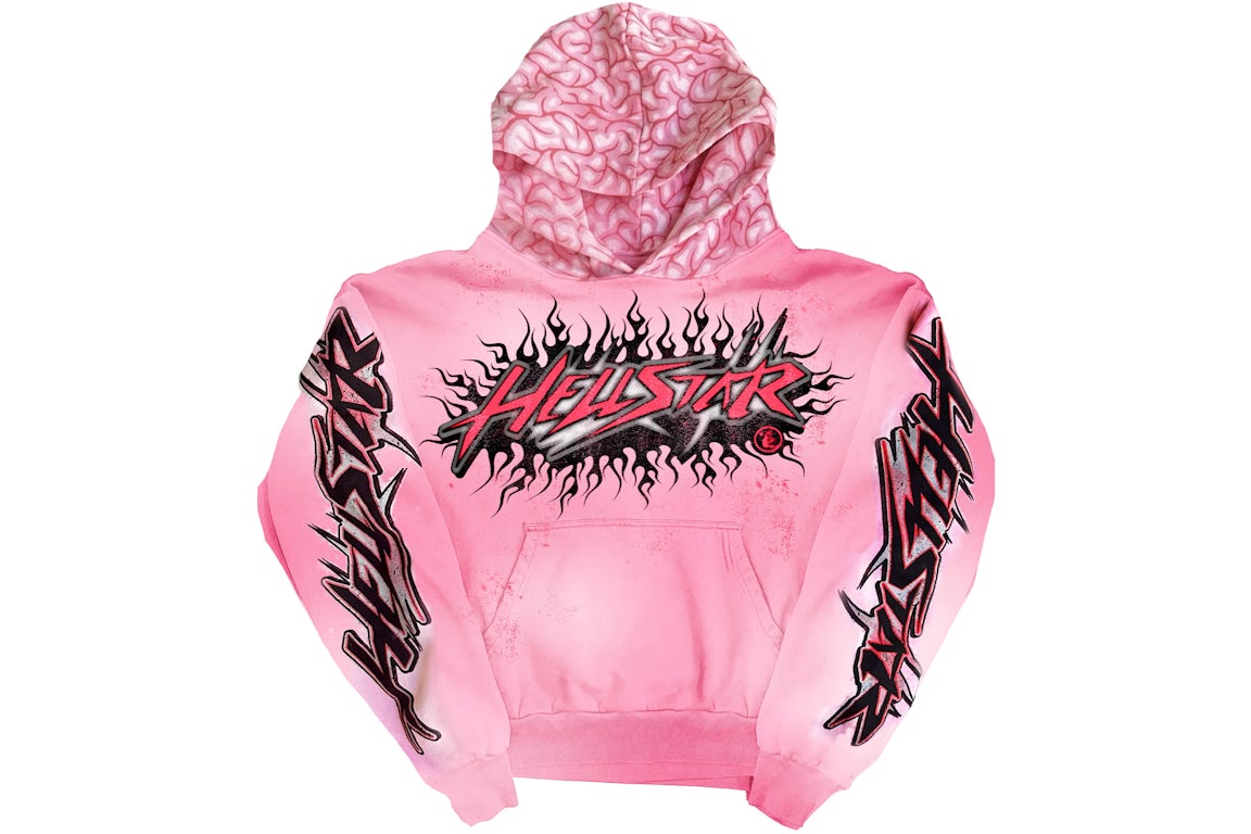 Hellstar Brainwashed With Brain Hoodie Pink