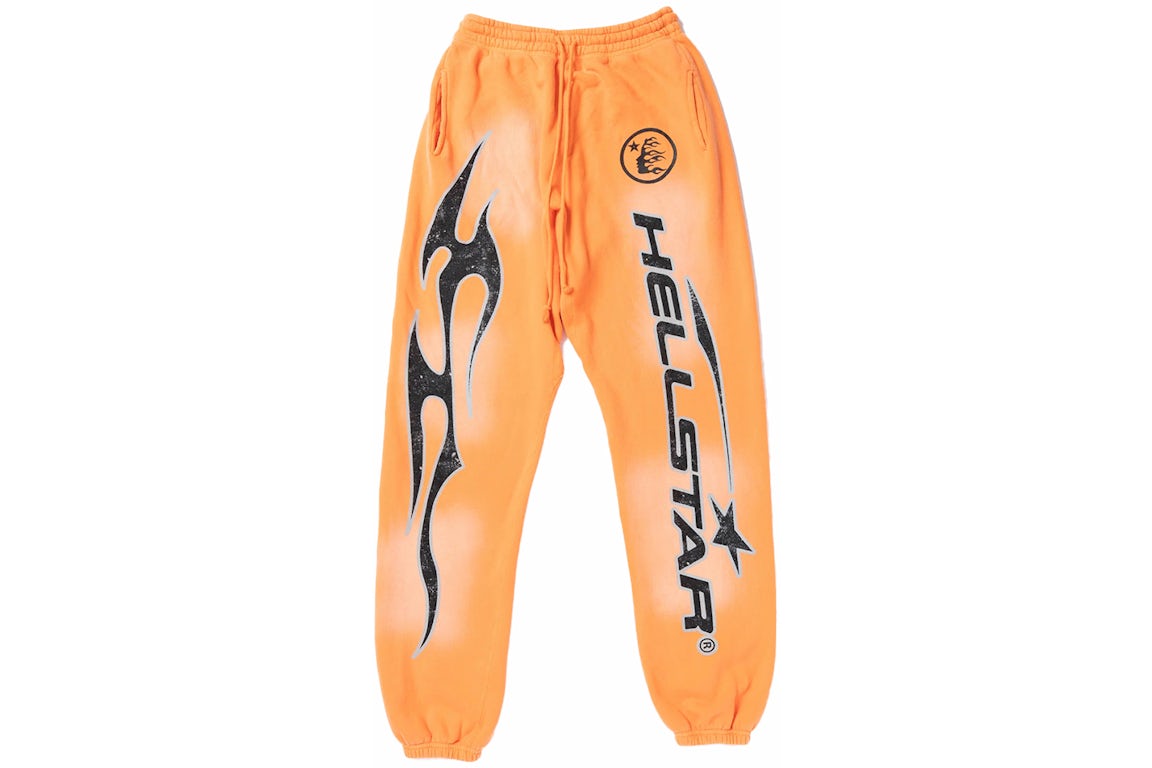 HStar Fire Orange Closed Elastic Bottom Sweatpants Orange Dye