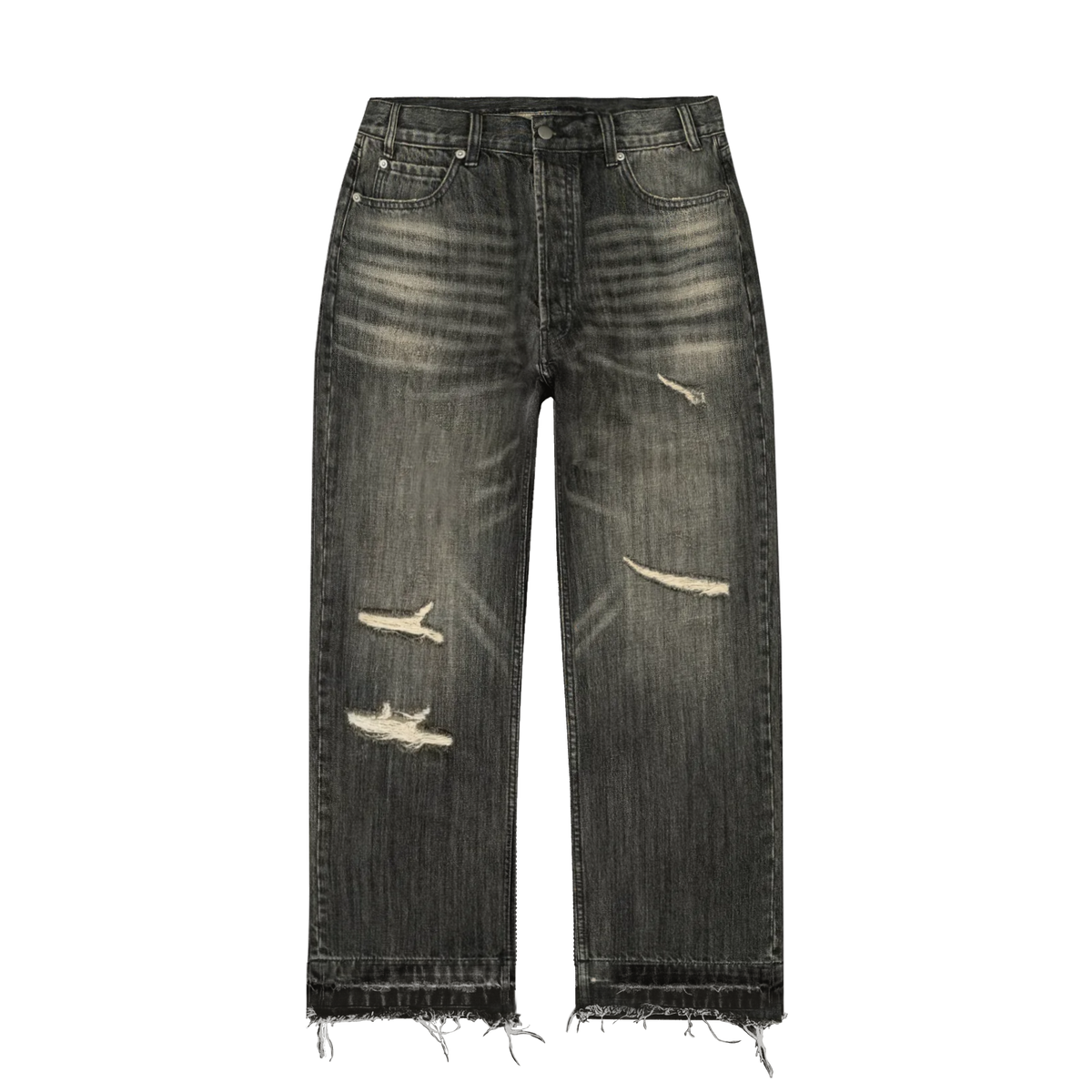 Bravest Studios Vintage Black Thrashed Denim