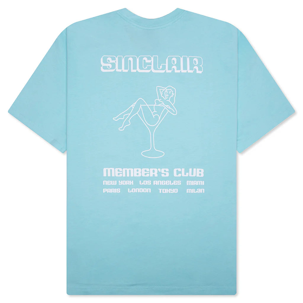 Sinclair Members Club Tour Tee Light Blue