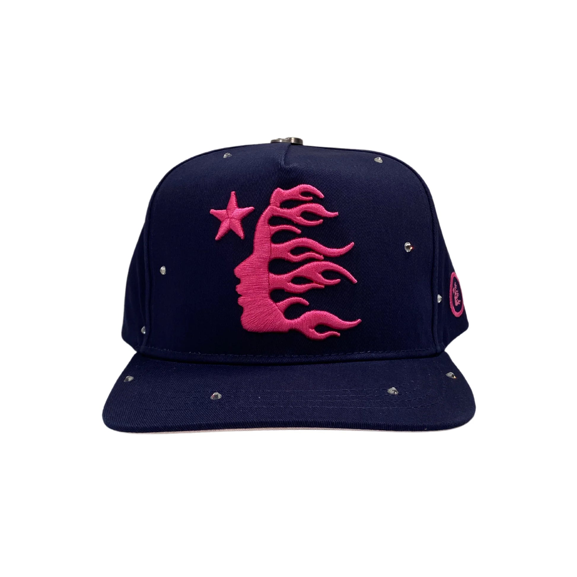 HS OG Logo Snapback Hat With Rhinestones Navy