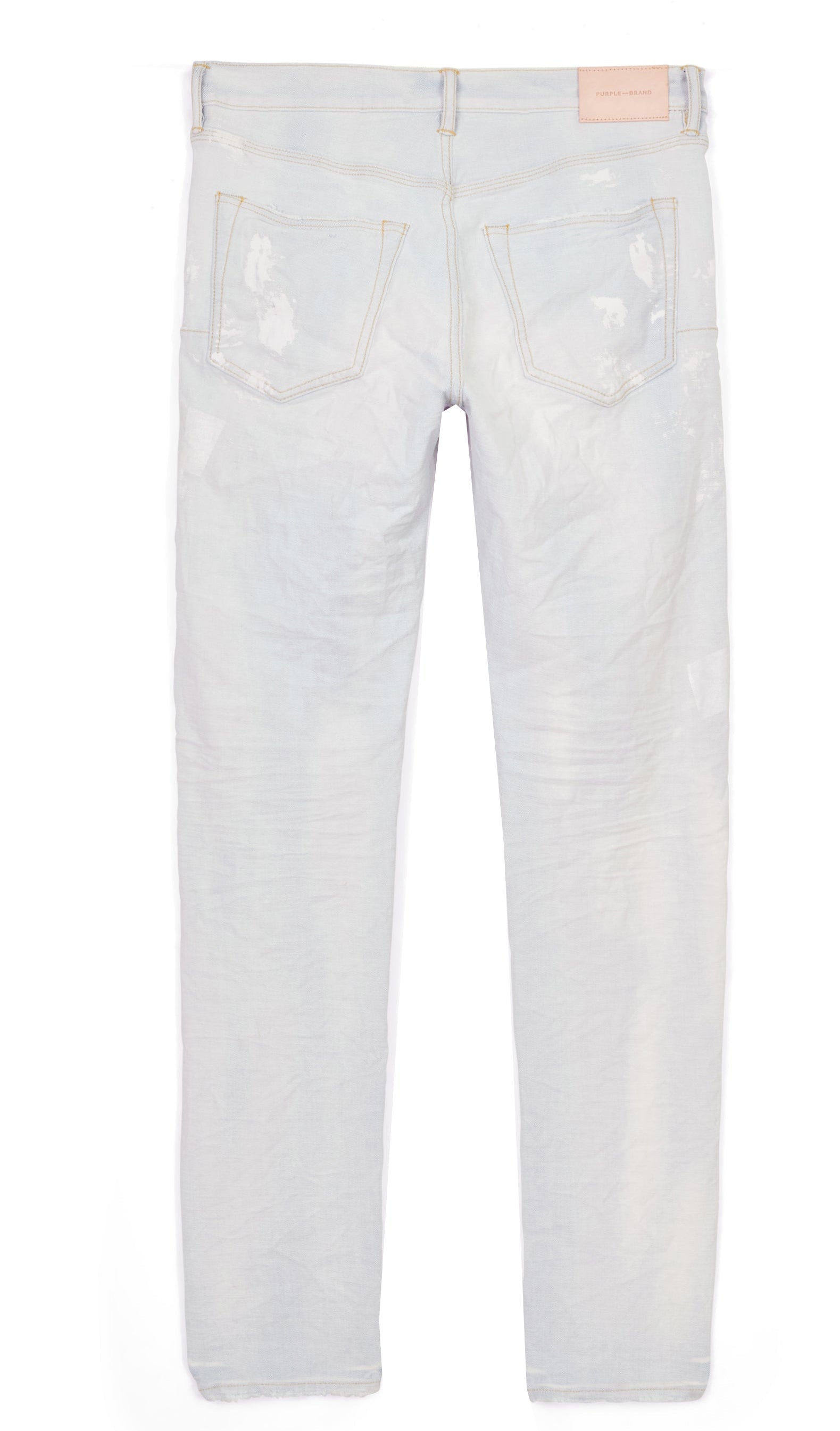Purple Brand Cream Sprayed Reflective Paint Jeans