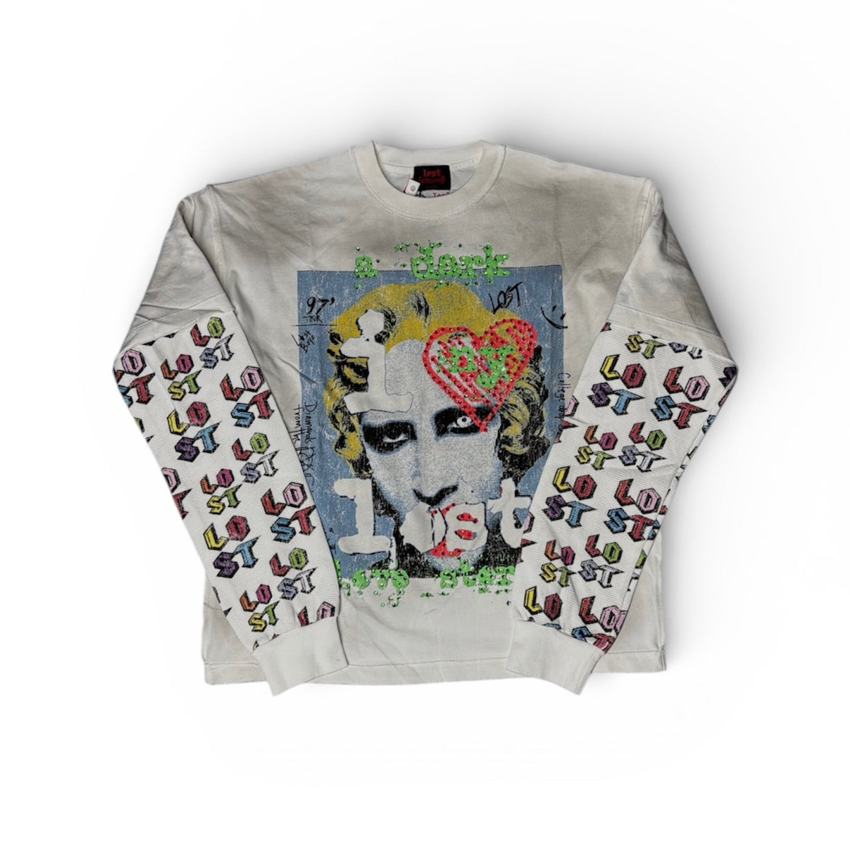 Lost Intricacy Retro Riot L/S T-Shirt White