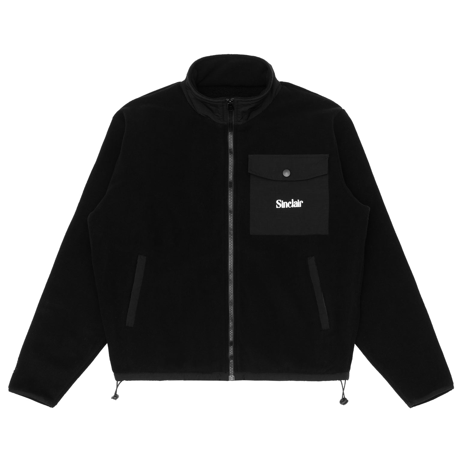 Sinclair Cargo Pocket Fleece Zip Up Black