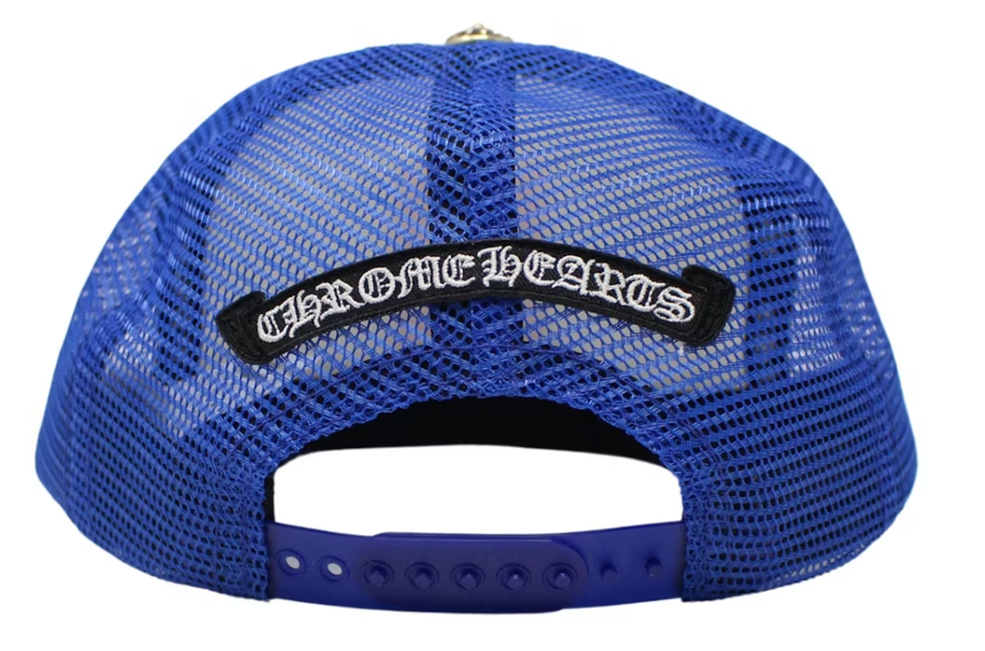 Chrome Hearts Eyechart Trucker Hat Blue/White/Red