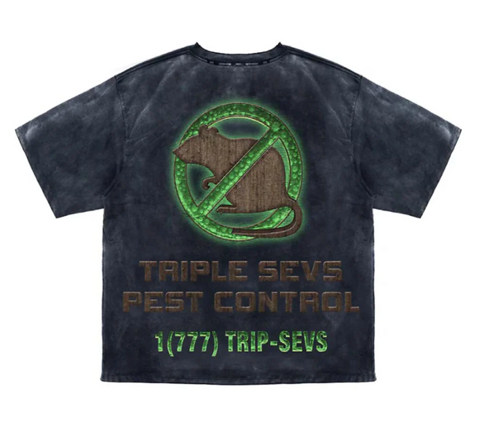 Triple Sevens Pest Control Black Tee