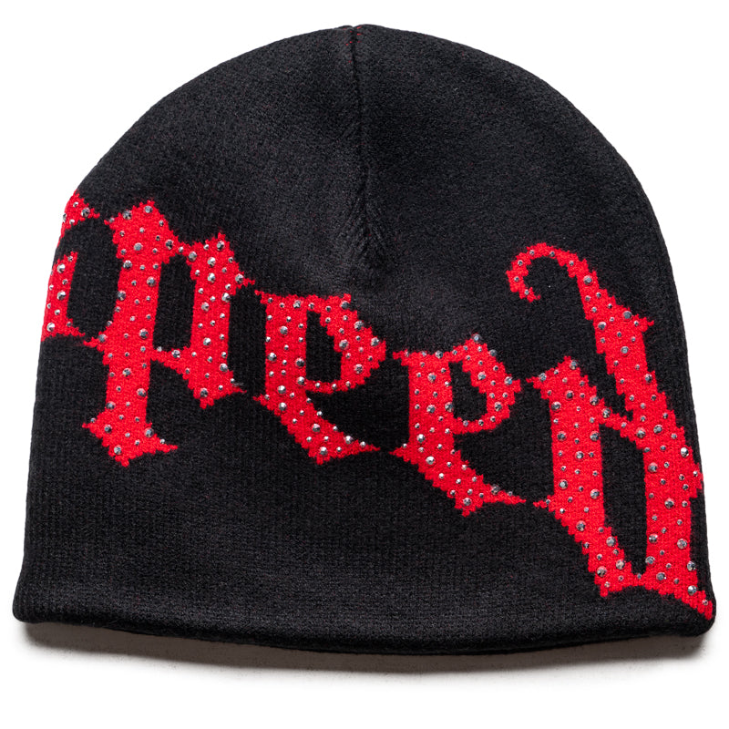 GodSpeed OG Logo Studded Beanie Black/Red