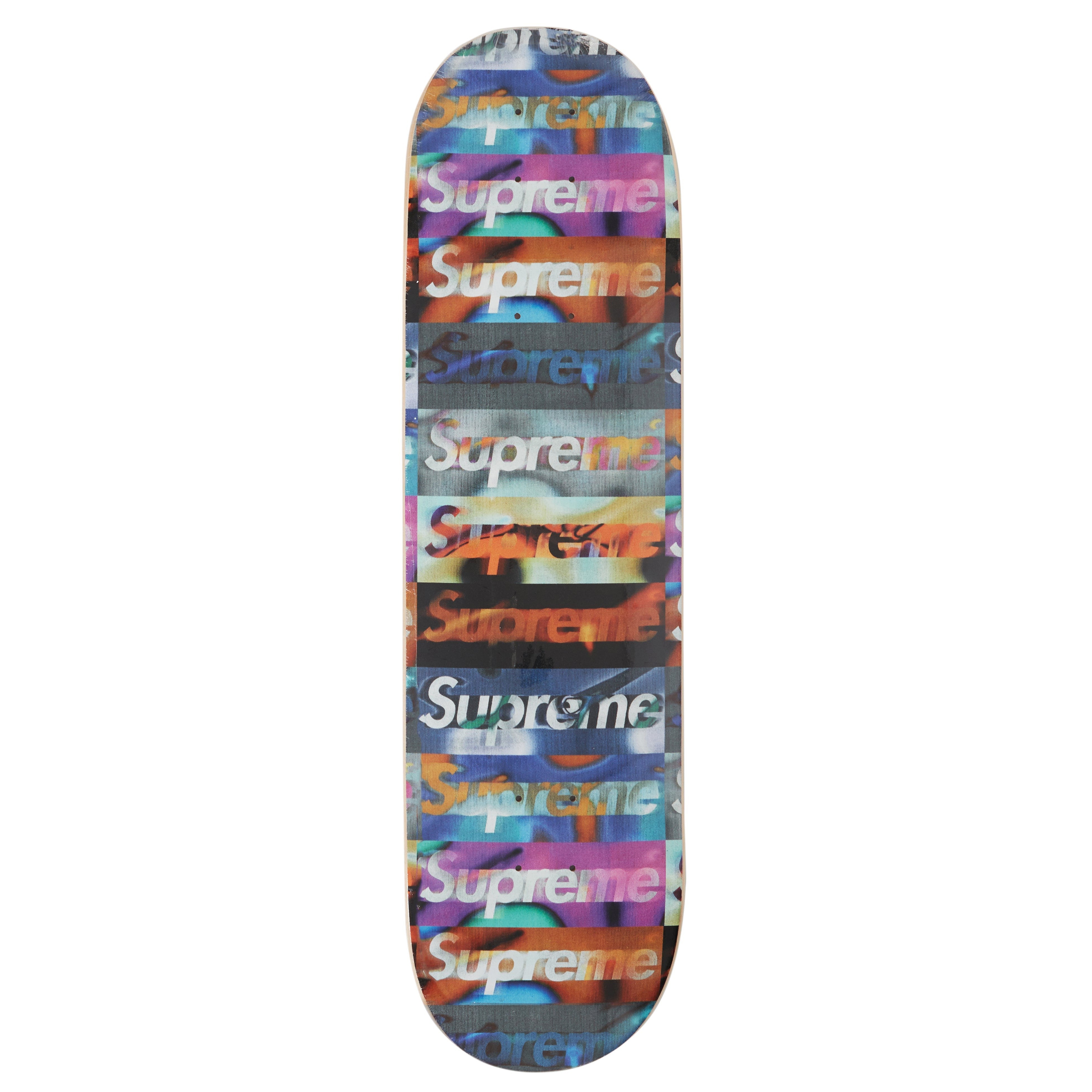 Supreme Distorted Logo Skateboard Deck Black