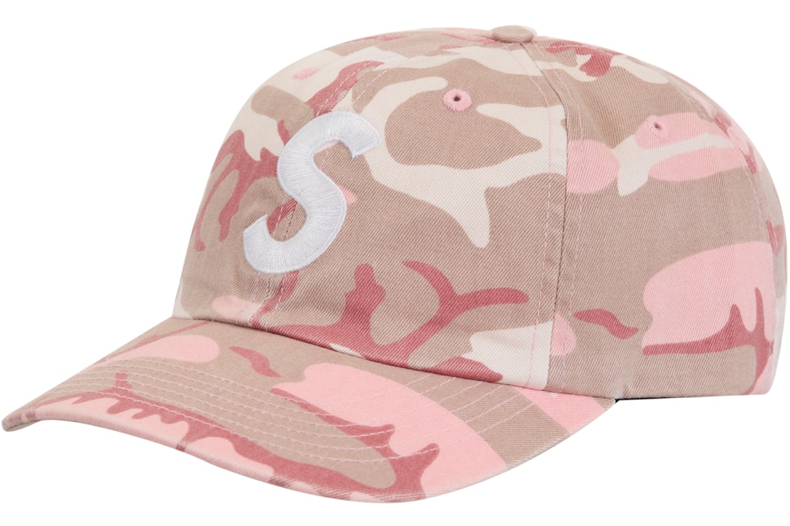 Supreme Pigment Coated S Logo 6- Panel Pink Camo