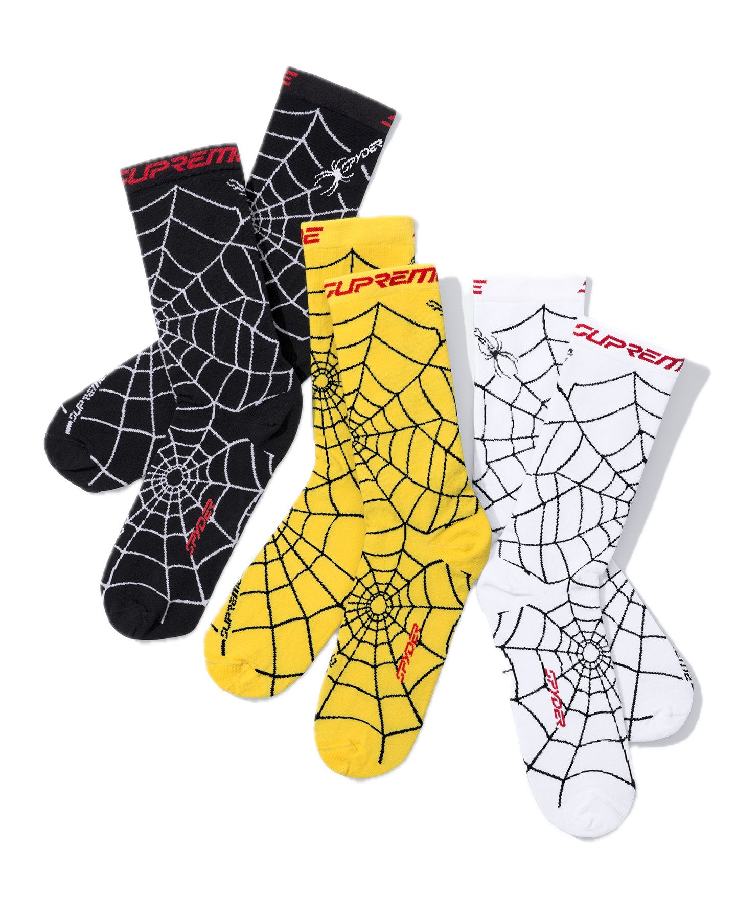 Supreme Spyder Crew Socks (1 Pack) White