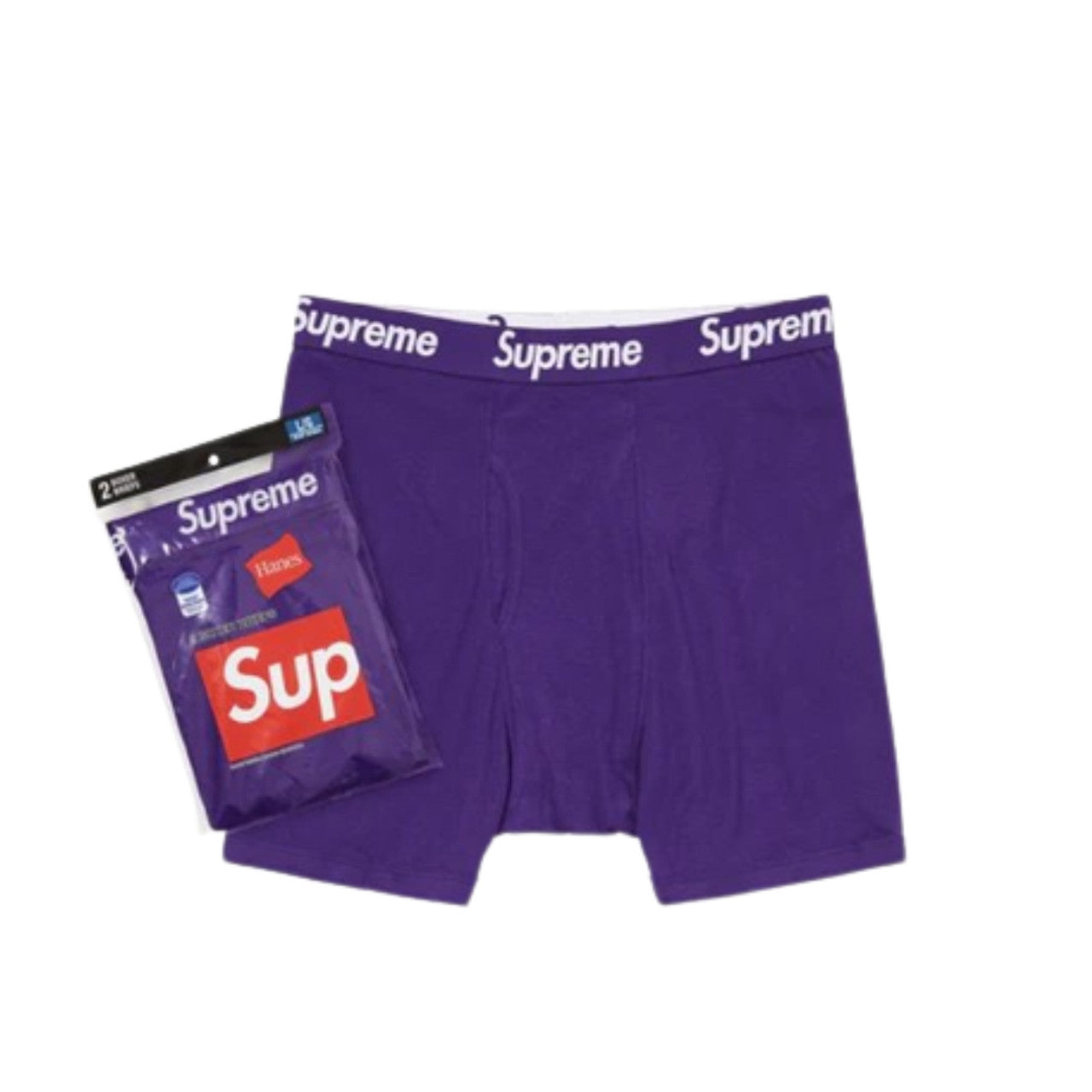Supreme Hanes Boxer Briefs (2 Pack) Purple