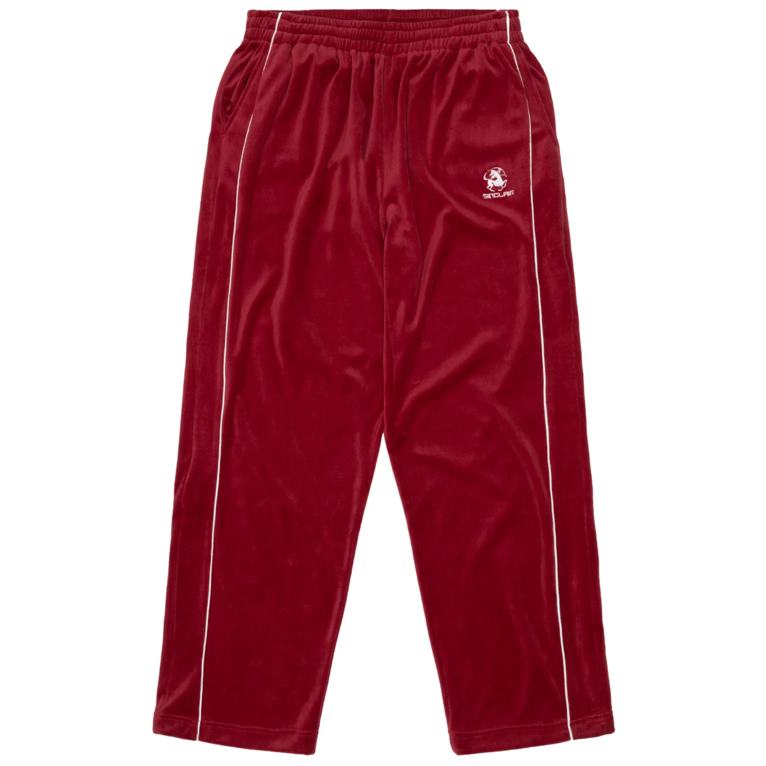 Sinclair Velour Piping Pant Burgundy