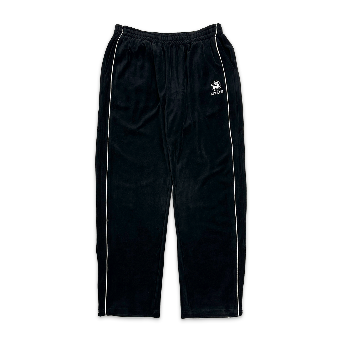 Sinclair Velour Piping Pant Black
