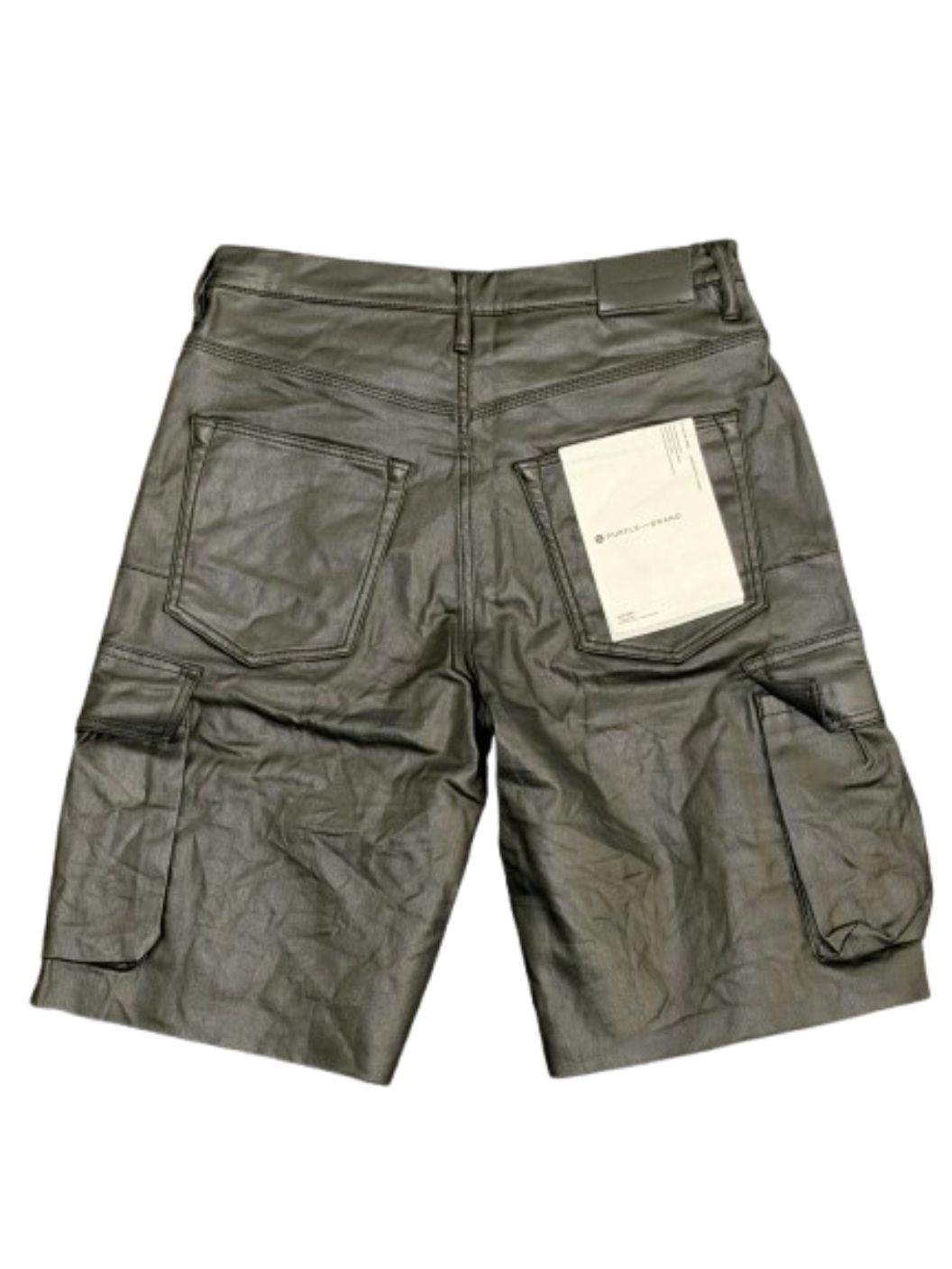 Purple Brand High Shine Cargo Shorts Black