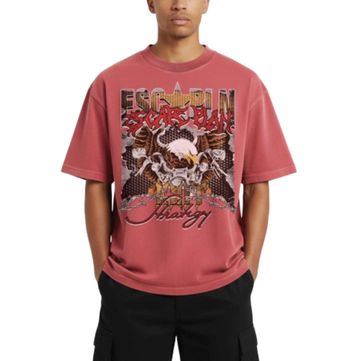 Escape Plan Strategy T-Shirt Red Wash