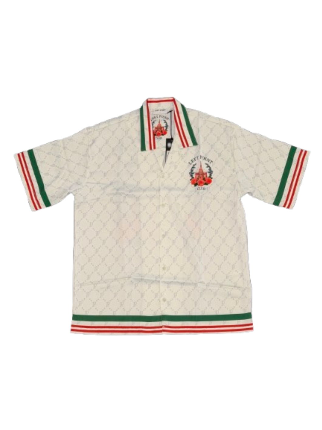 Left Point Silk Button Up White/Multi