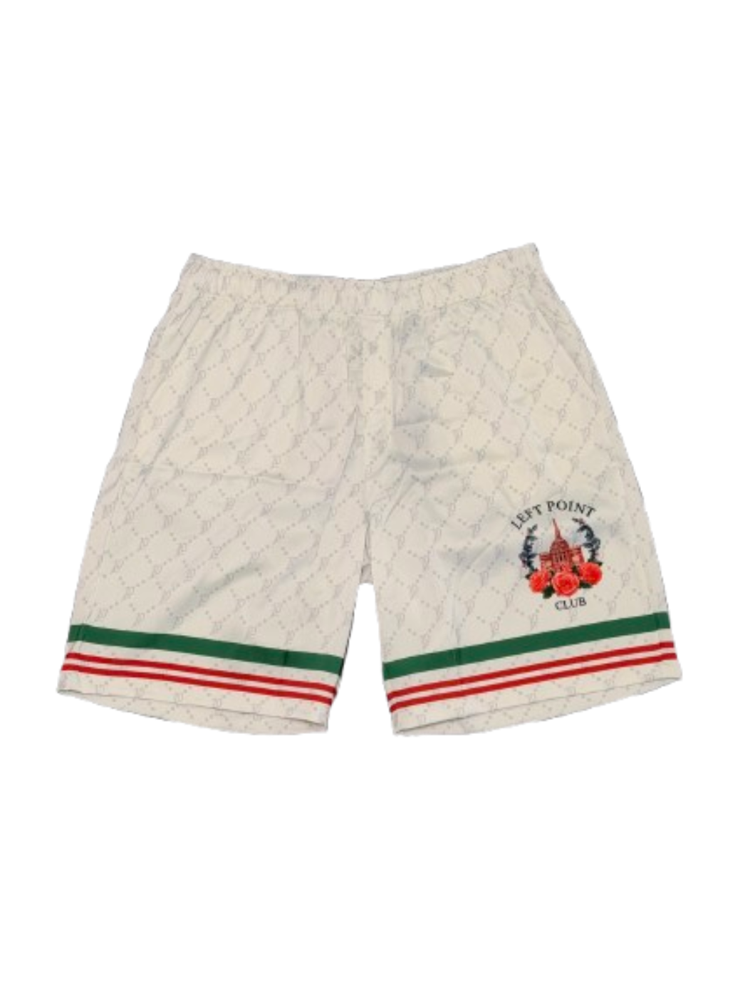 Left Point Silk Shorts White/Multi