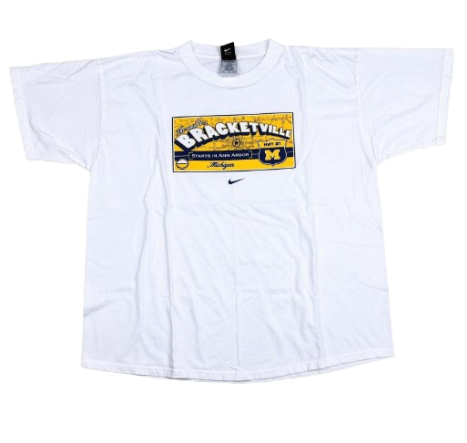 Y2K Vintage Nike Michigan HWY #1 'Bracketville' Tee
