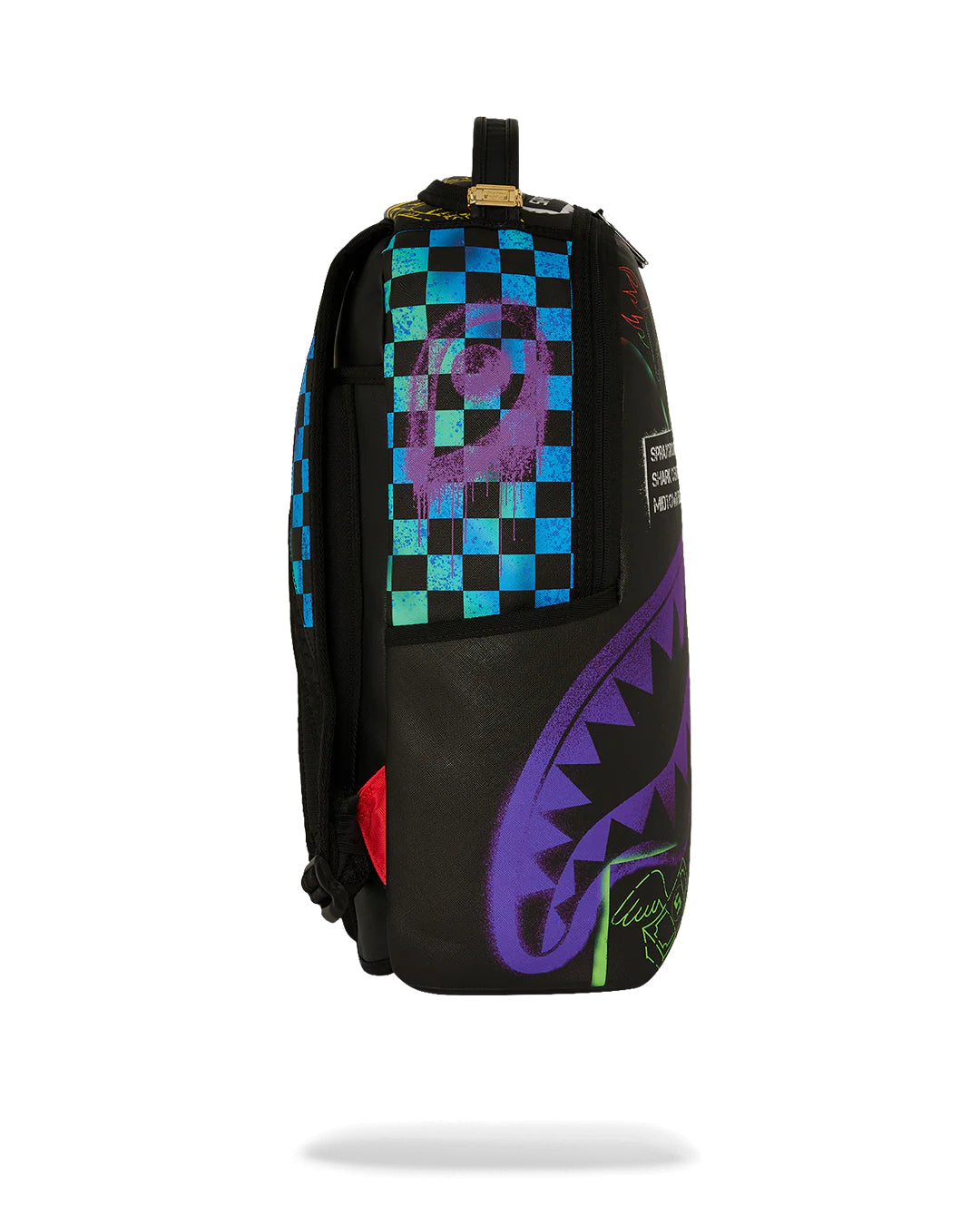SPRAYGROUND SHARK CENTRAL STENCILS BLACK DLXSV BACKPACK