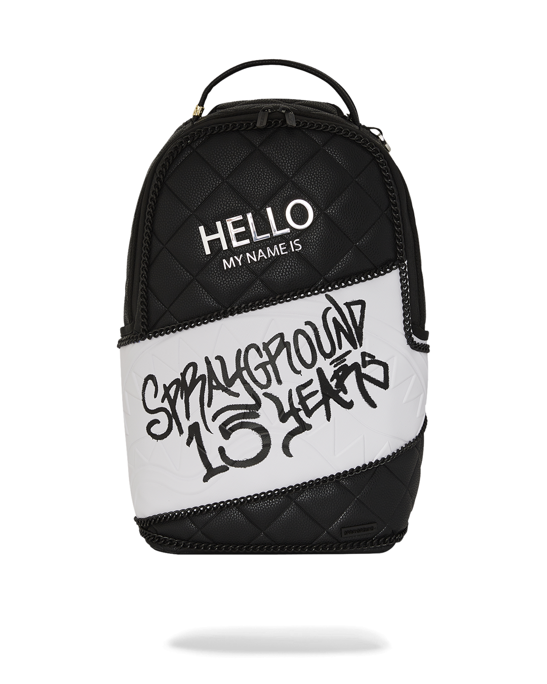 SPRAYGROUND HELLO MY NAME IS 15 YEARS QUILTED DLXSV BACKPACK