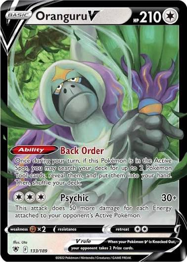 Oranguru V pokemon card