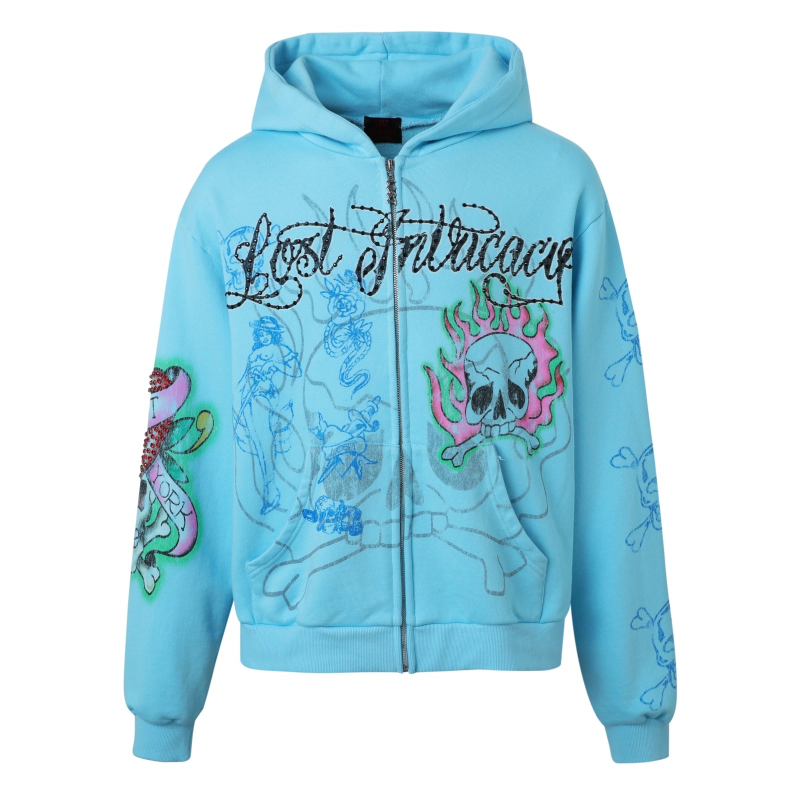 Lost Intricacy Ink & Bones Zip-Up Hoodie