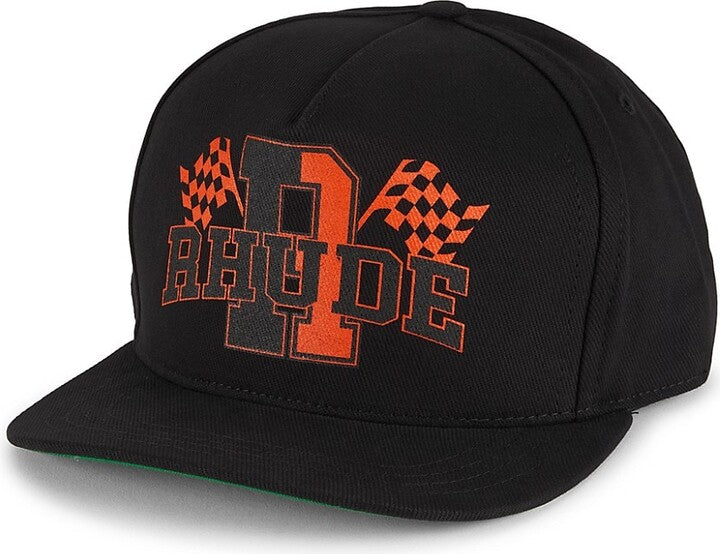 Rhude Split 'R' Hat Black/Orange