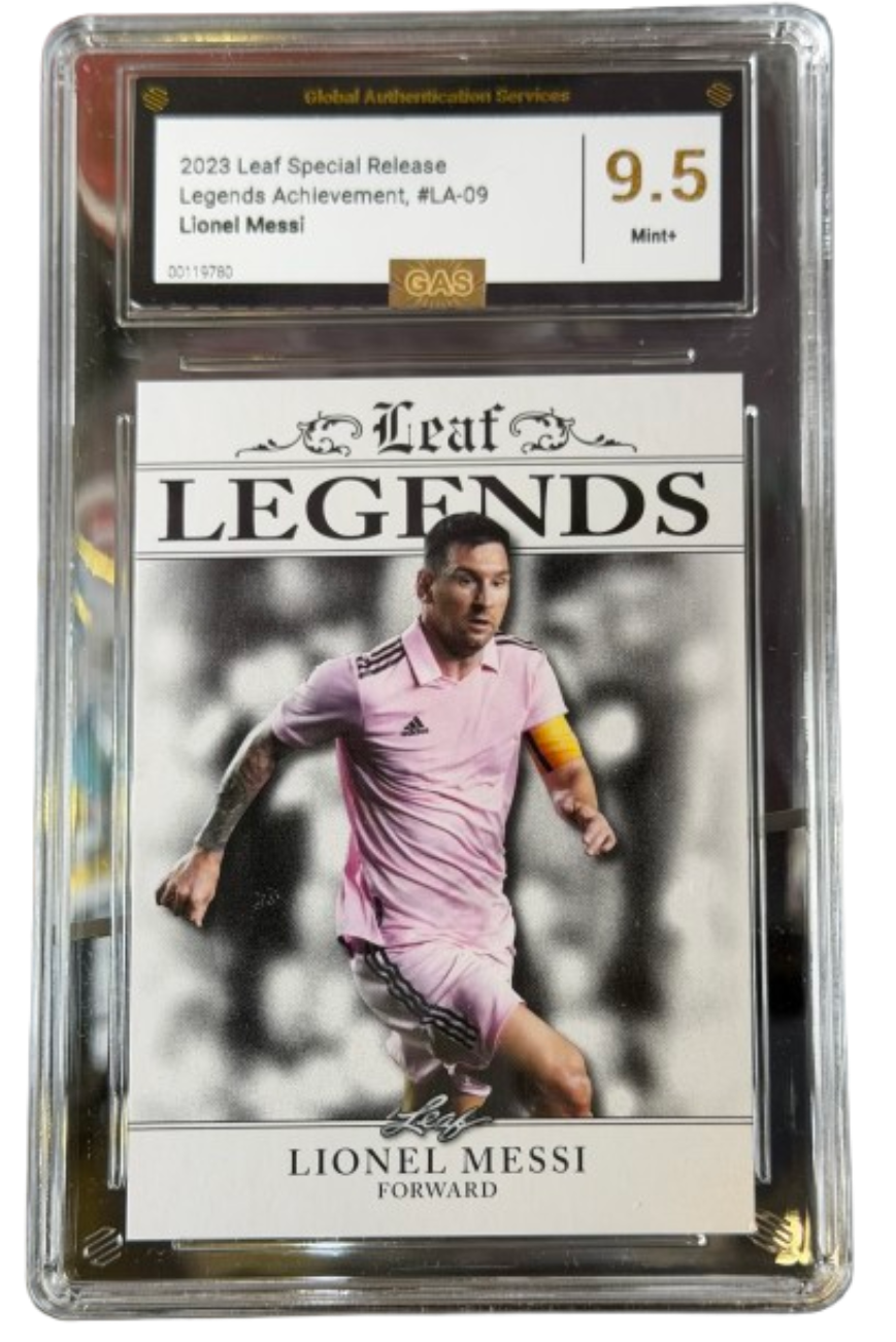 Lionel Messi #LA-09 [GAS 9.5] 2023 Leaf Special Release Legends Achievement