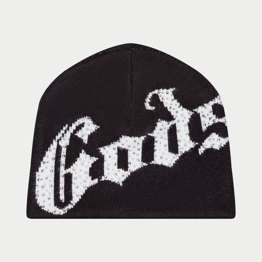 GodSpeed OG Logo Studded Beanie Black/White