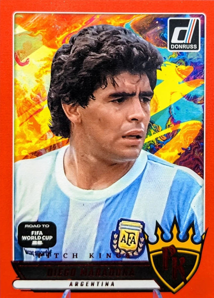 Diego Maradona RED Pitch Kings -2026 Donruss Road To FIFA World Cup Argentina