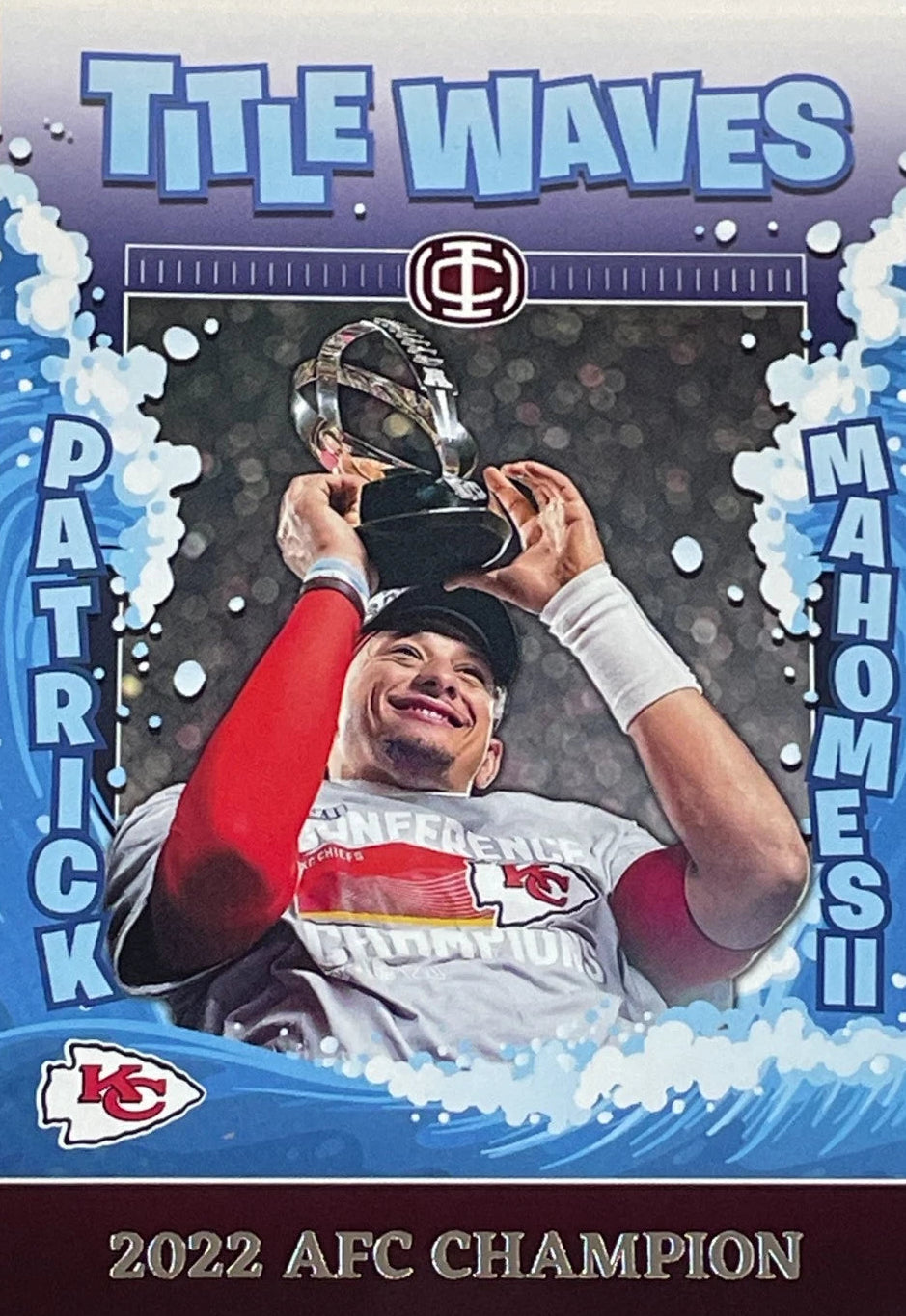2025 Icon Collection Football Title Waves #TW-3 - Patrick Mahomes - K.C. Chiefs
