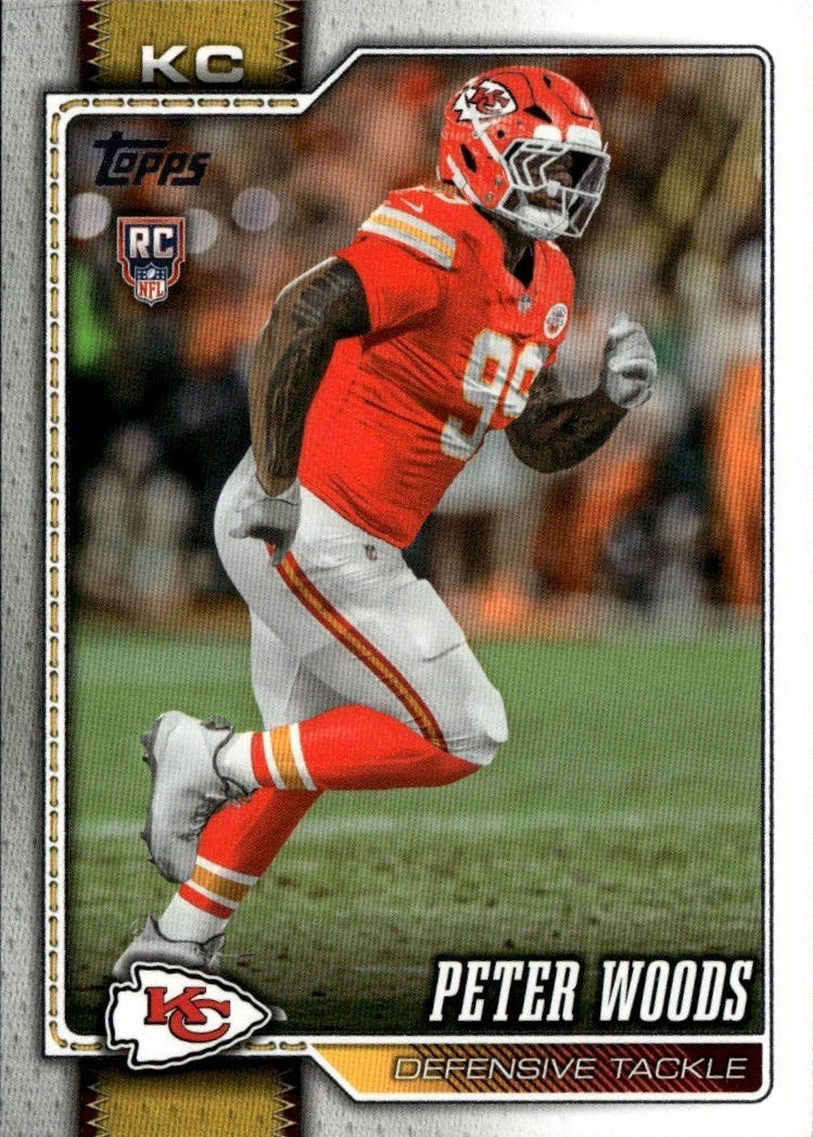 2026 Topps Football Base Peter Woods RC Kansas City Chiefs #342