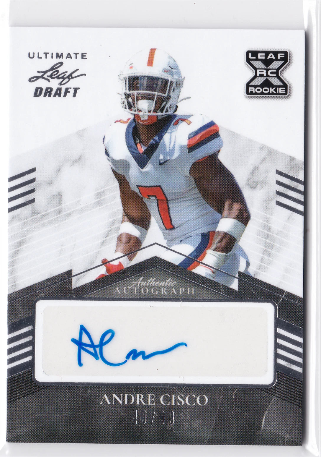 2021 Leaf Ultimate Draft ANDRE CISCO AUTO Autograph RC Rookie Card 40/99