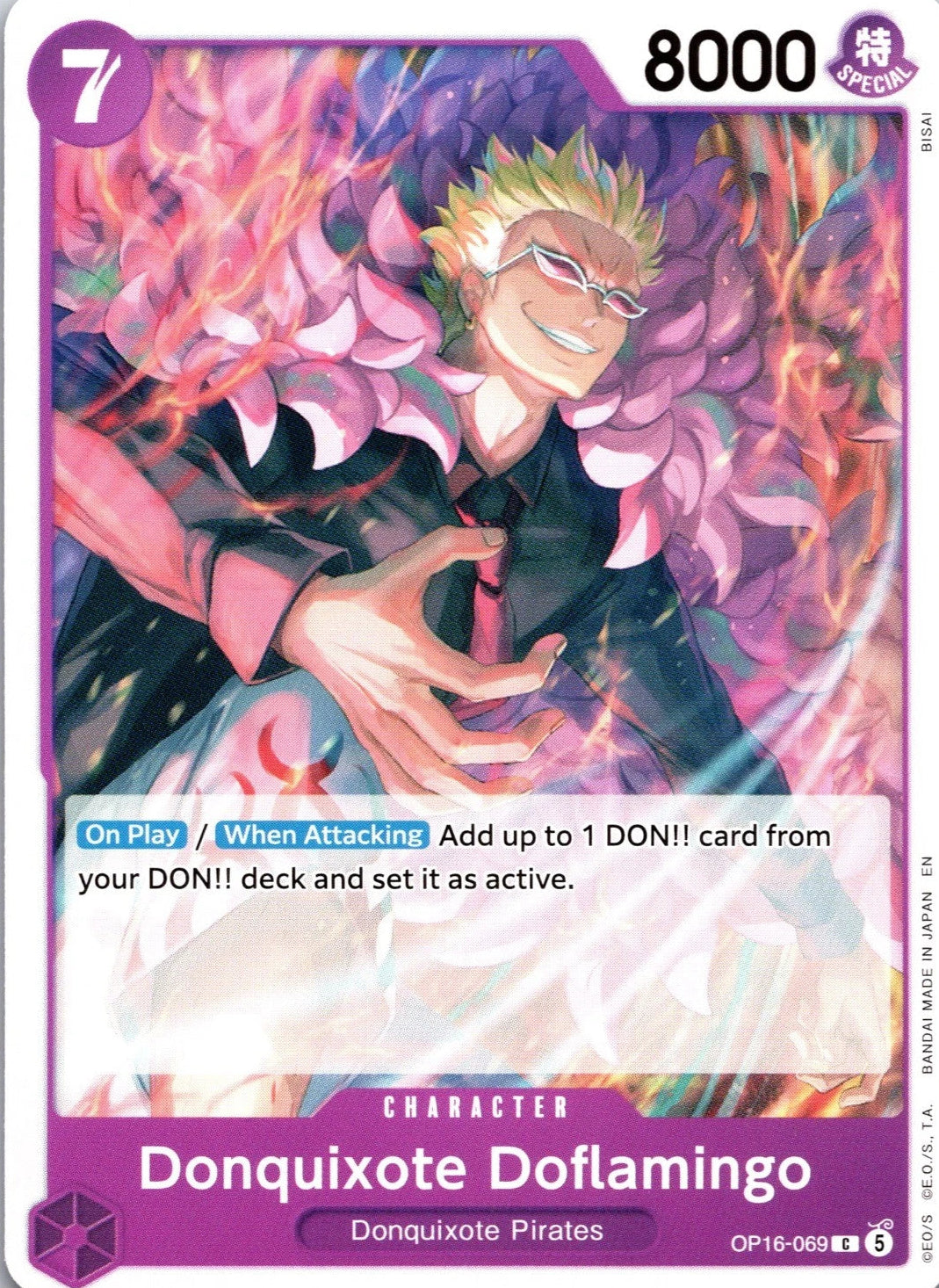 Donquixote Doflamingo Japanese (069) C The Time of Battle OP16-069 NM