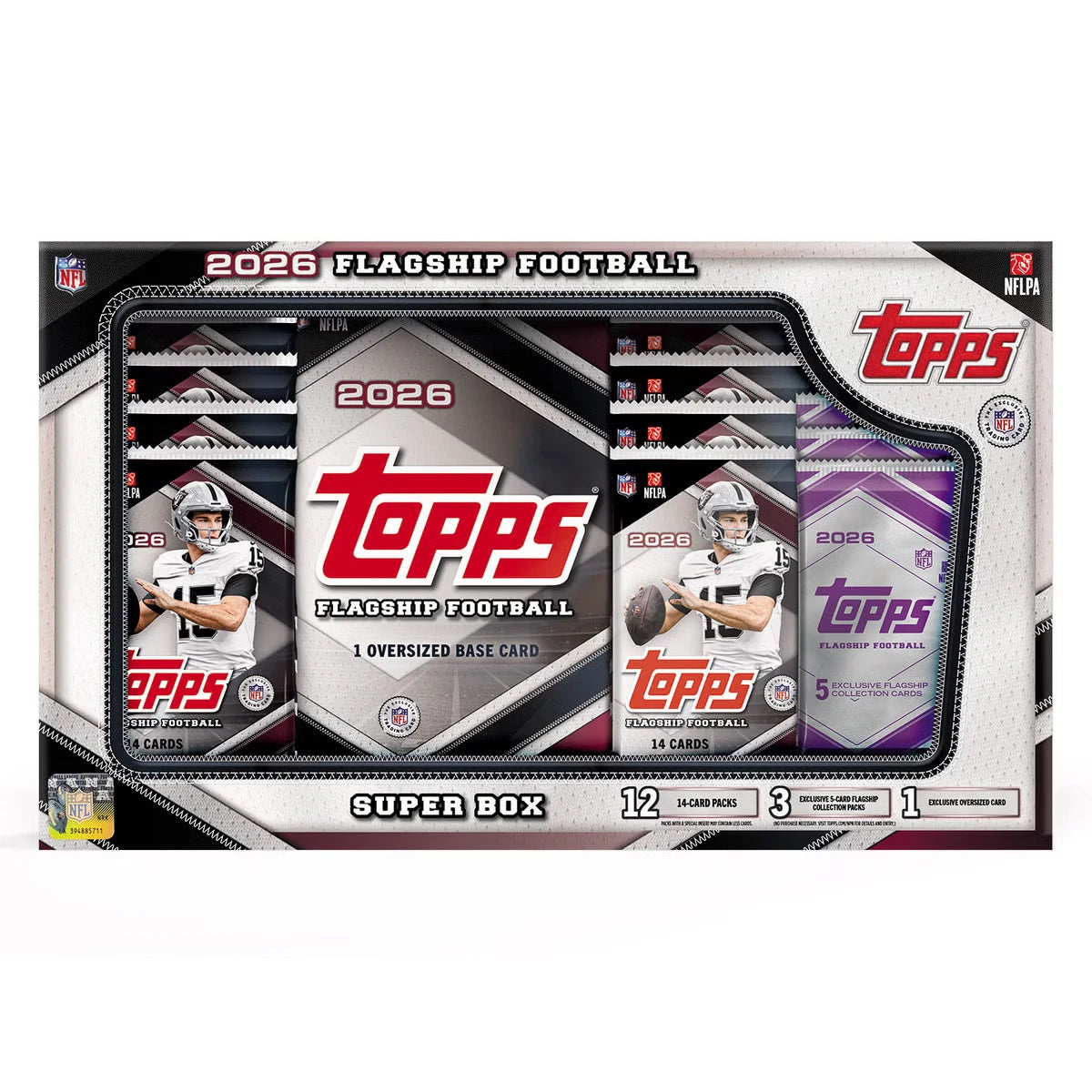 2026 TOPPS FLAGSHIP FOOTBALL SUPER BOX (184 Cards) NFL Collection Brand New