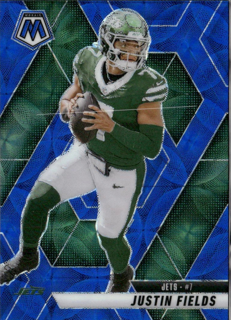 2025 Panini Mosaic #125 Justin Fields Blue Scope