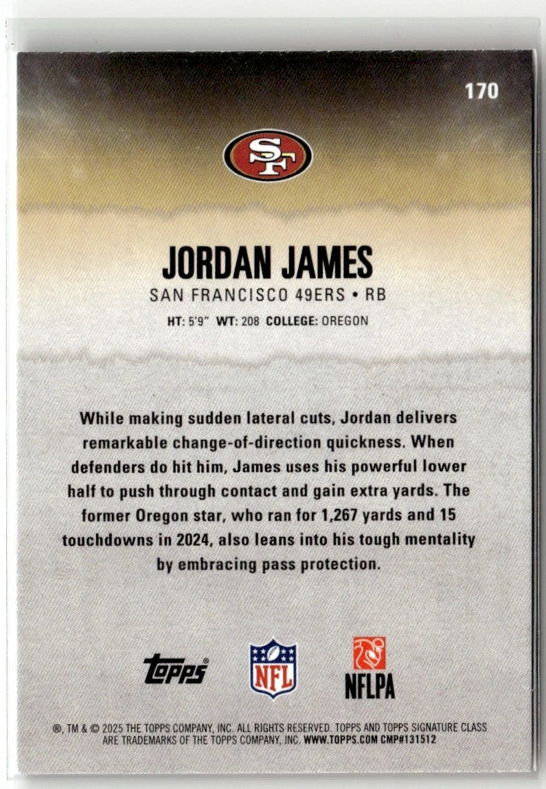 Jordan James [Red] #170 [Rookie] 2025 Topps Signature Class