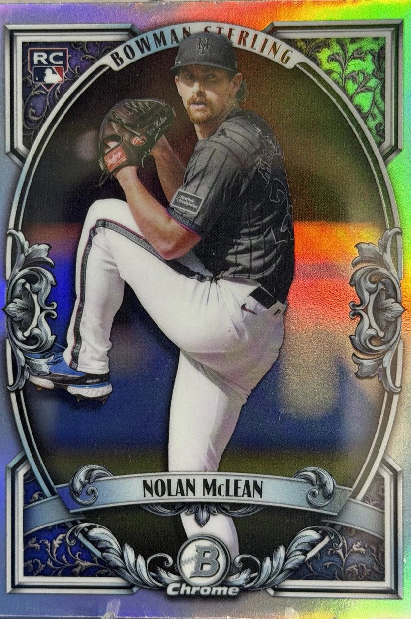 2026 Bowman Sterling Nolan Mclean #BST-8 Chrome Refractor RC New York Mets