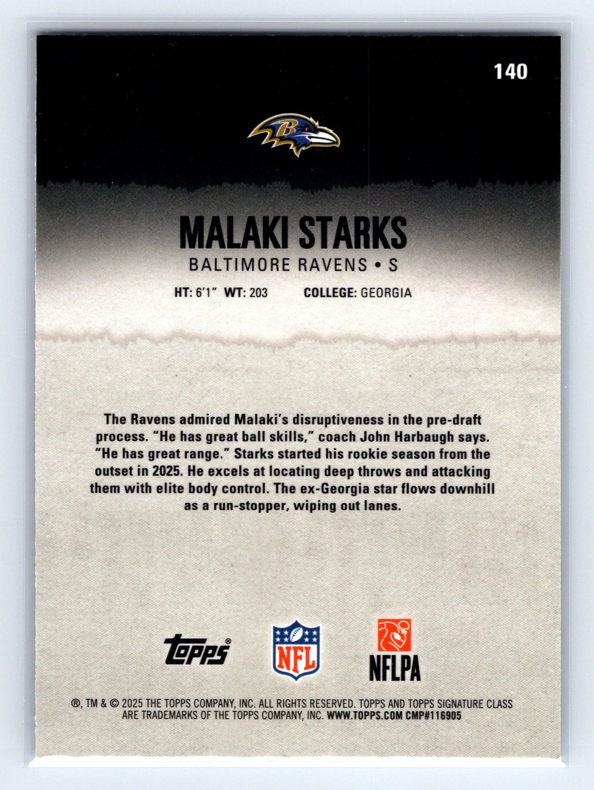 Malaki Starks [Chrome] #140 [Rookie] 2025 Topps Signature Class
