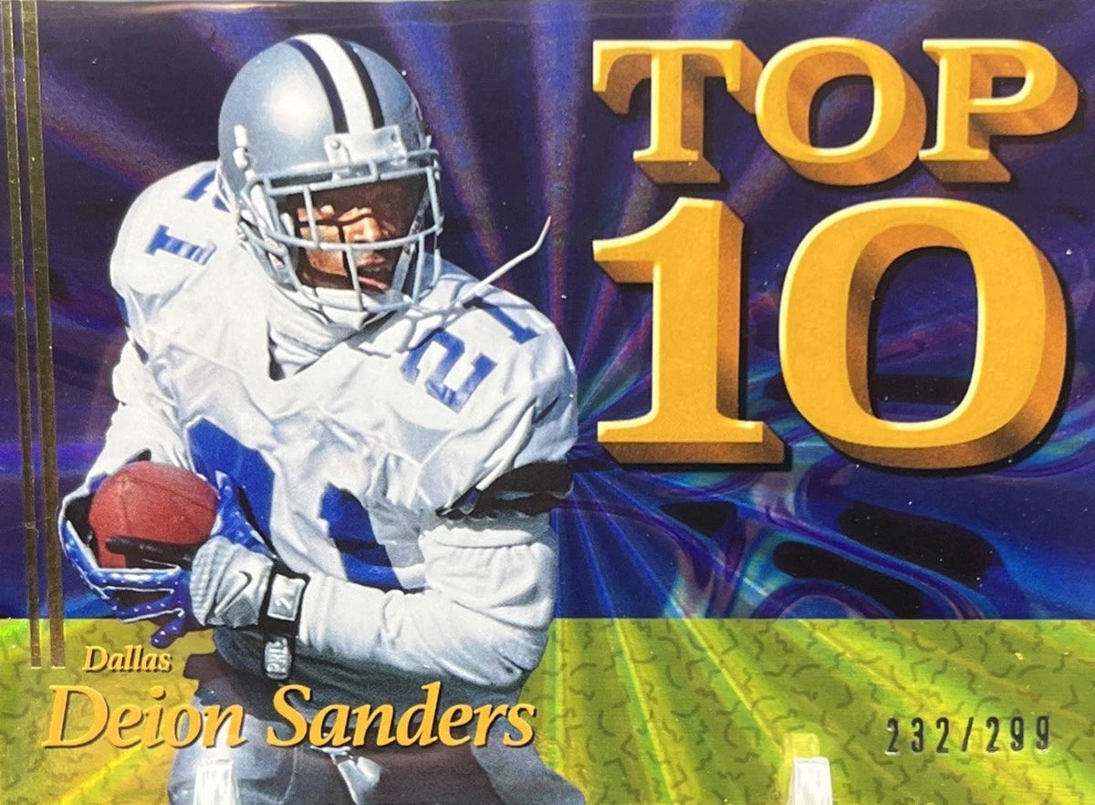 2026 Panini Football Decades 90's TOP TEN Deion Sanders /299 #T10-DS Cowboys