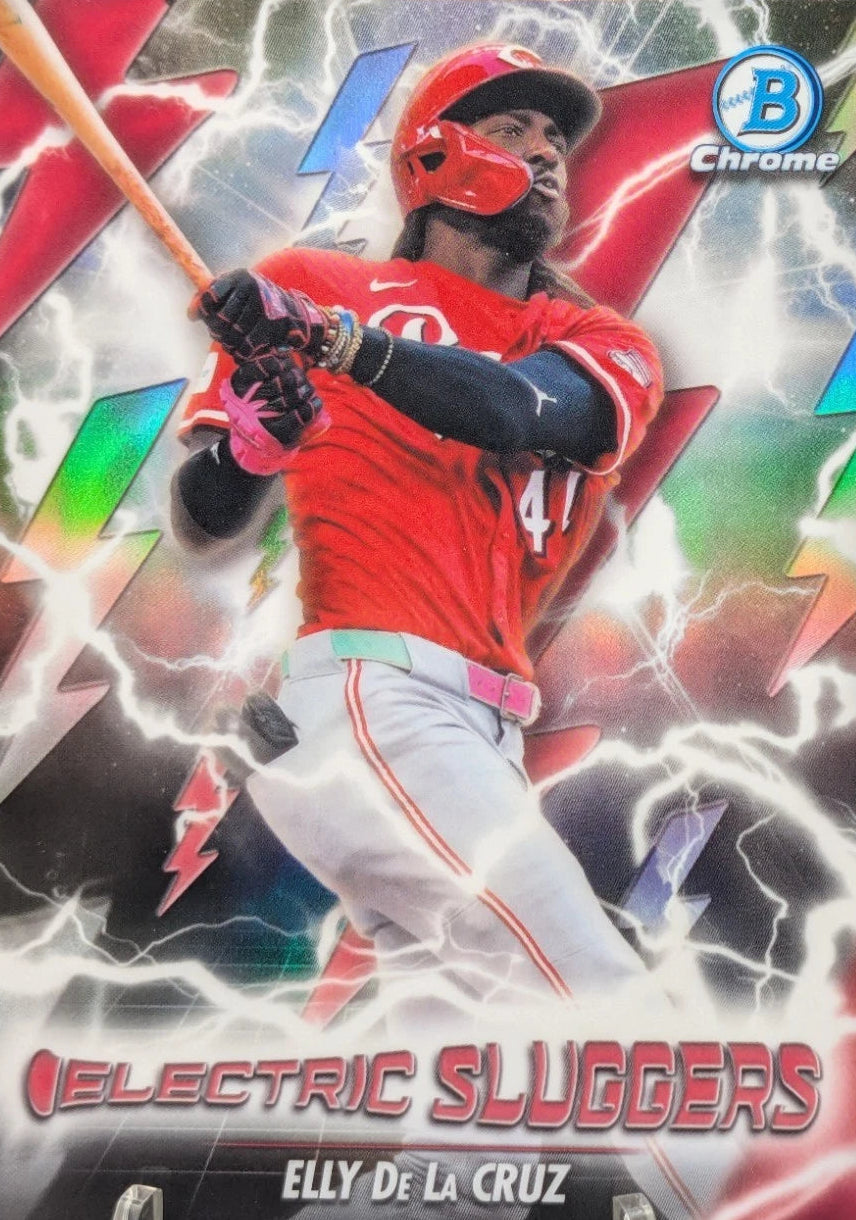 Elly De La Cruz 2026 Bowman Electric Sluggers Refractor Cincinnati Reds #ES-9