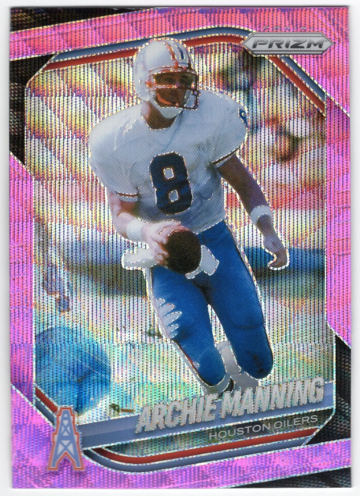 2025 Panini Prizm - Archie Manning #166 Pink Wave Oilers