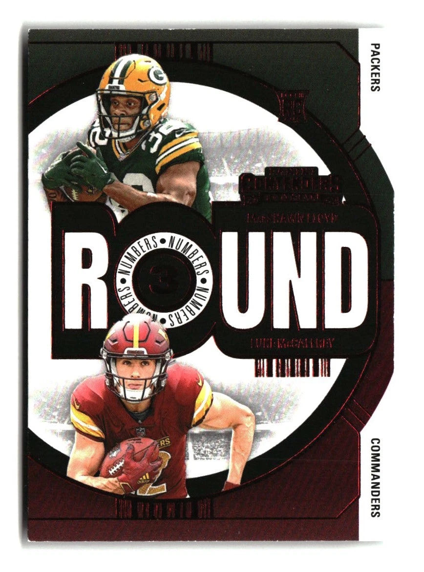 Luke McCaffrey / MarShawn Lloyd #14 [Rookie] 2024 Panini Contenders Round Numbers