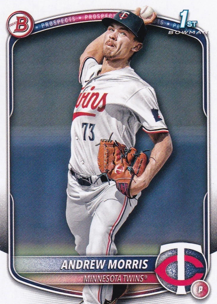 Andrew Morris BOWMAN PROSPECTS 1ST ROOKIE CARD RC TWINS #BP-90 2025 Autograph