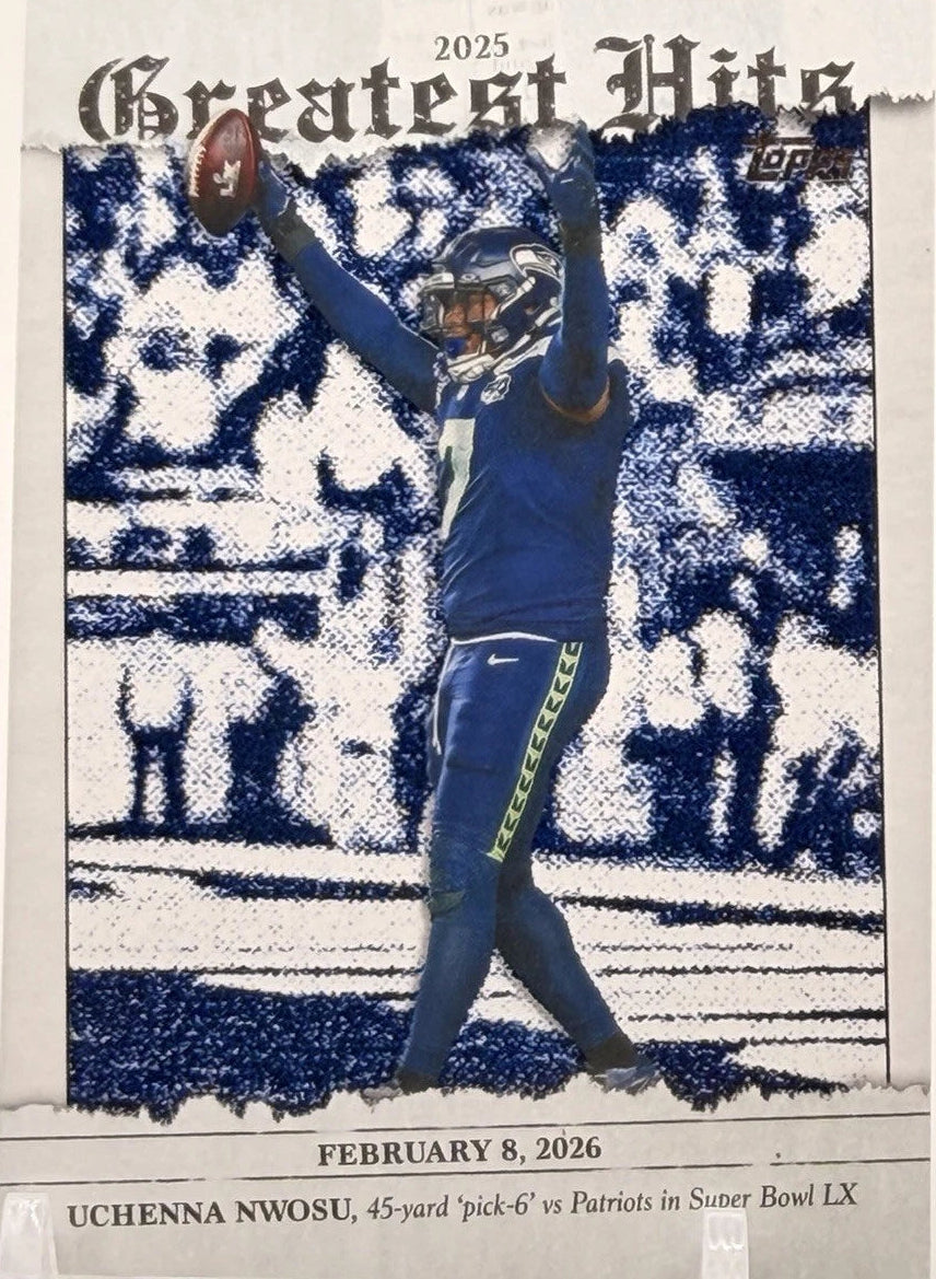 2026 Topps Flagship 2025 Greatest Hits Uchenna Nwosu 25GH-UN Seattle Seahawks