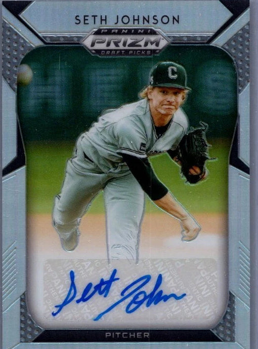 2019 Panini Prizm Draft Picks #38 Seth Johnson Autographs Prizms