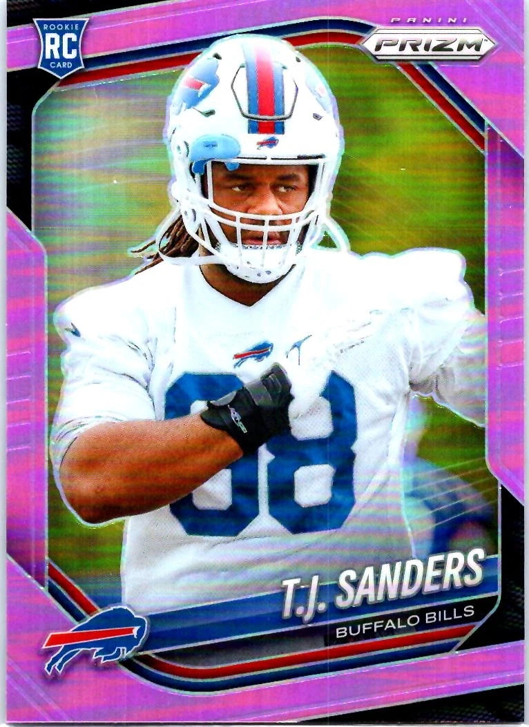 T.J. Sanders [Pink] #338 [Pink] 2025 Panini Prizm