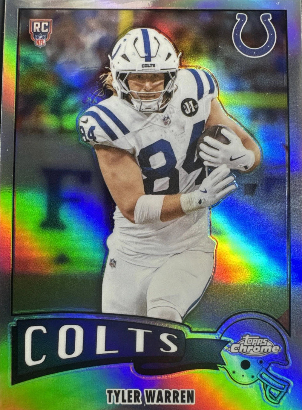2025 Topps Chrome - Tyler Warren 1975 Throwback 1975-15 Refractor (RC) - Colts