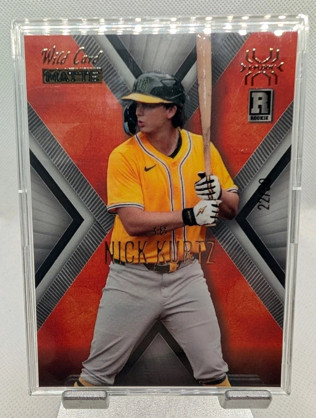 2025 Wild Card Matte Nick Kurtz Red X-Plode Rookie RC /50 Athletics Draft SP