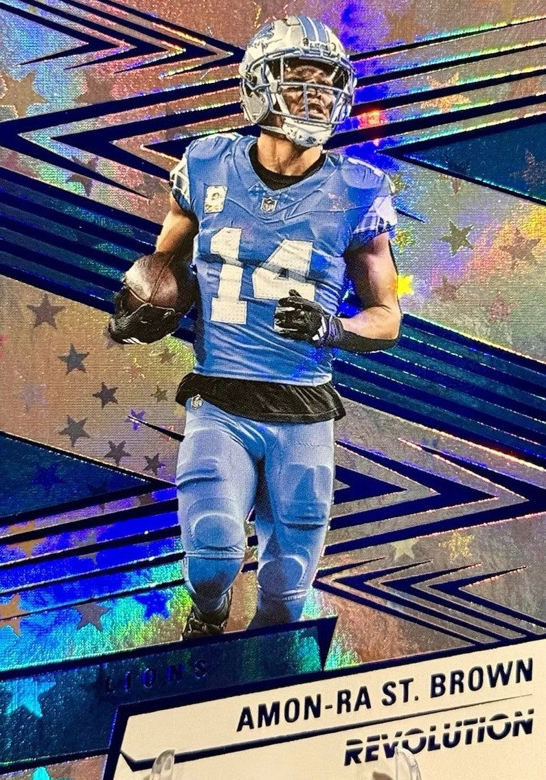 2025 NFL Revolution AMON-RA ST. BROWN [099/549] BLUE ASTRO Lions #180 COLOR MATCH